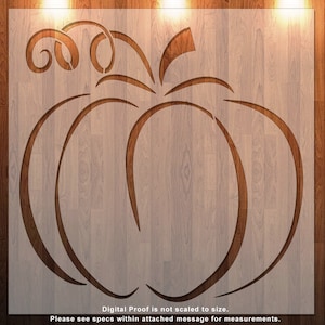 Pumpkin, Season, Fall, Autumn Clear Stencil, Durable, Reusable .007 Mil