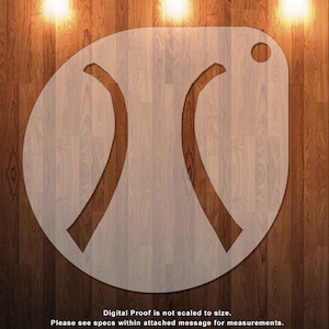 Tennis, Sports, Stencil, Tattoo, Face Stencil, Coffee Stencil Durable, Reusable (diameter)