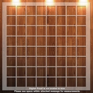 Squares, Pattern,  Clear Stencil, Durable, Reusable .007 Mil