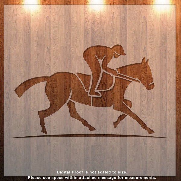 Horse, Jockey, Rider, Race, Fans, Derby, Animal Stencil, Durable, Reusable *