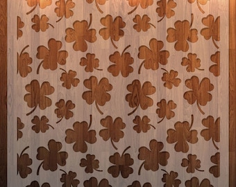 Four Leaf Clovers, 4 Leaf Clovers, Clovers Scattered, Shamock, Stencil, Cookie Stencil, Durable, Reusable