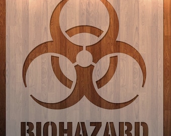 Biohazard, Symbol Clear Stencil, Durable, Reusable .007 Mil
