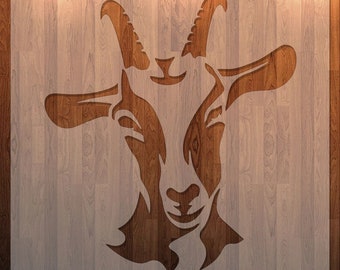 Goat, Animal, Clear Stencil, Durable, Reusable .007 Mil