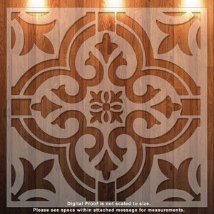 Pattern Tile, Geometric Clear Stencil, Durable, Reusable .007 Mil