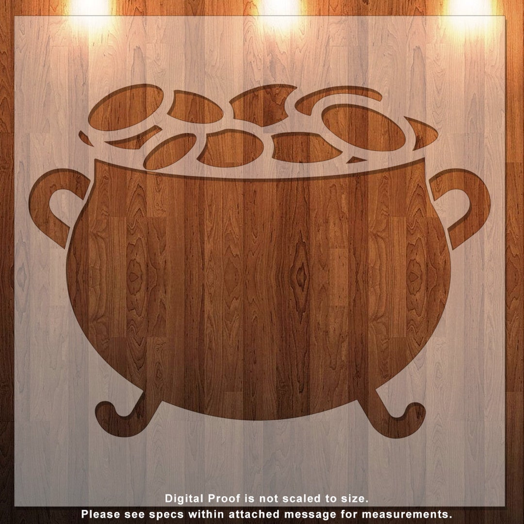 Pot of Gold, St Patrick's Day, Stencil, Cookie Stencil, Durable