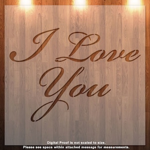 Ich liebe Dich, Liebe, Schablone, langlebig, wiederverwendbar