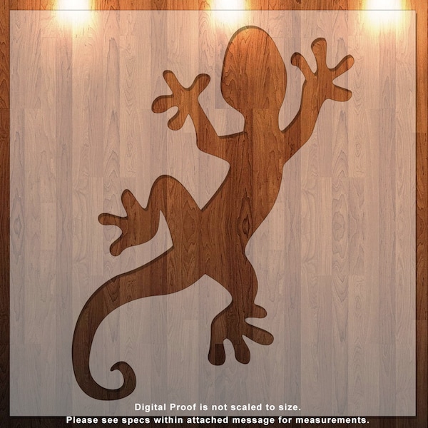 Lizard, Reptile, Animal Clear Stencil, Durable, Reusable .007 Mil