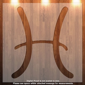 Pisces, Zodiac Sign, Stencil, Durable, Reusable.