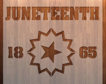 Juneteenth 1865 Clear Stencil, Durable, Reusable .007 Mil