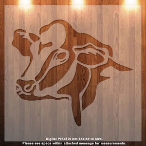 Cow, Farm Animal  Clear Stencil, Durable, Reusable .007 Mil