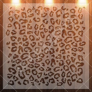 Leopard, Animal, Print, Pattern Clear Stencil, Durable, Reusable .007 Mil