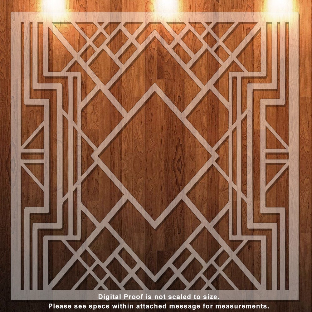 Art Deco Great Gatsby Clear Stencil Durable Reusable .007 Etsy