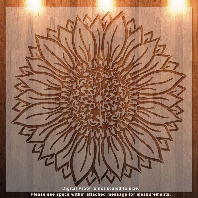 Stencil Flower Durable Sunflower Reusable *