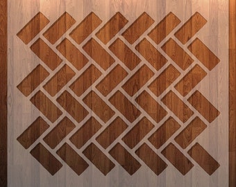 Brick Diagonal Pattern (Large) Clear Stencil, Durable, Reusable .007 Mil
