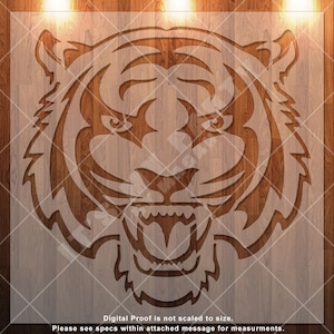 Tigers, School, Mascot, Stencil, College, School Logo, Durable, Reusable *