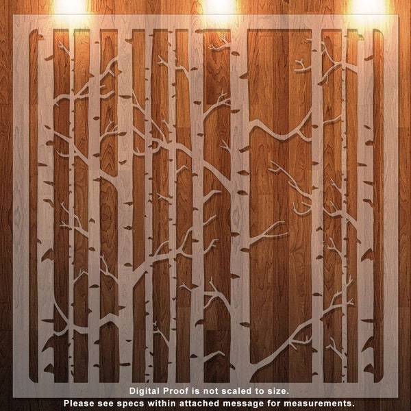 Tree Pattern, Stencil, Tree, Stencil, Durable, Reusable *