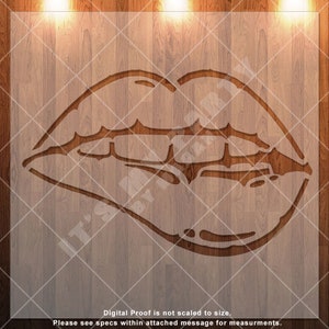 Lips, Bite Lip, Sexy, Stencil, Durable, Reusable *