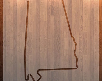 Alabama, AL, Stencil, Outline, Stencil, Durable,  Reusable *