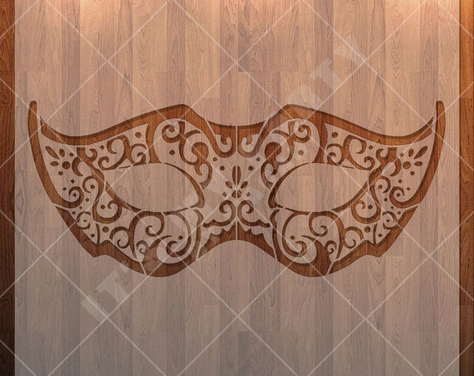 Mask Mardi Gras Stencil Durable Reusable - Etsy