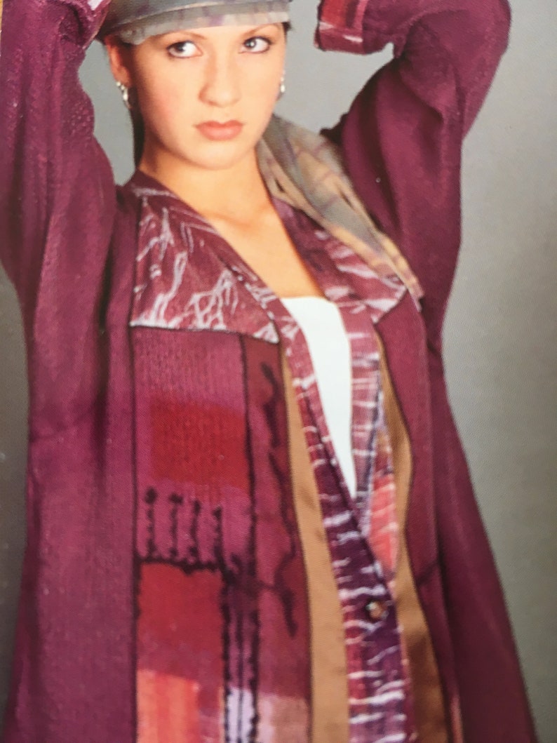 Hand dyed silk jacket L Boho wearable art