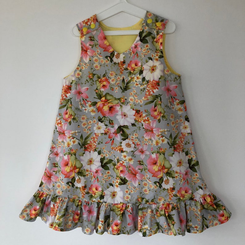 Floral Pinafore Pinafore Dress Girls Pinafore Floral Dress | Etsy