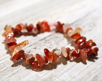 Personalized Reiki Infused Carnelian Bracelet - Choose Your Healing Intention - Motivation, Enthusiasm
