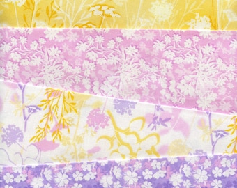Tissu en coton IMPRESSIONS FLORALES adapté à la couture, au courtepointe et aux travaux manuels.