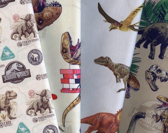 DINOSAUR cotton fabric: suitable for sewing, quilting and crafts.