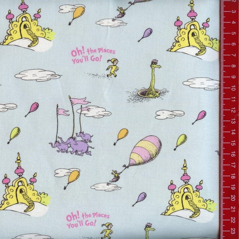 DR. SEUSS: the Lorax, Grinch, Green Eggs & Ham. Organic Cotton Fabric ...