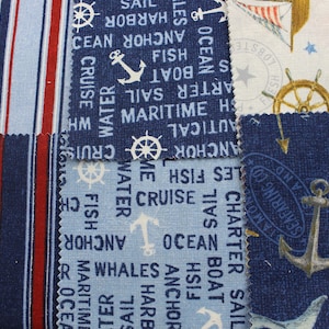 Charm pack At the Helm - 42 x 5" squares to a pack, Wilmington Prints - Precut Fabric Squares - quilting cotton with nautical theme, boats