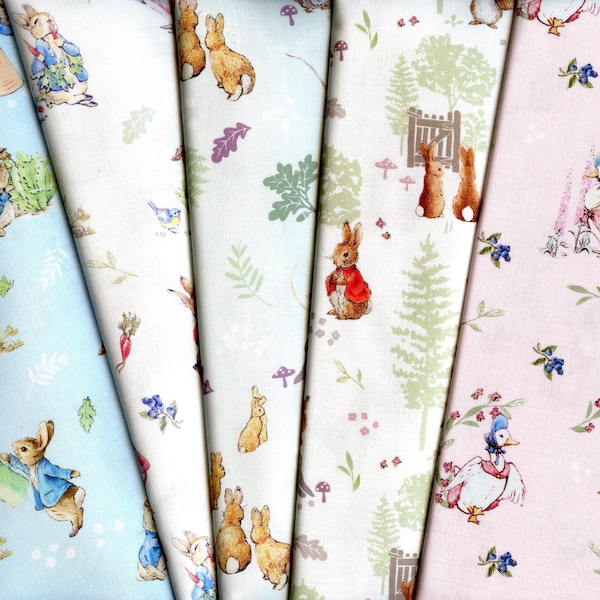 PETER HASE und FREUNDE Baumwollstoffe. Verspielte Quiltstoffe für Babys und Kinder.