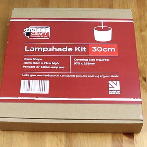 Lampshade making kits 20cm to 30cm - Drum Lampshade kit - Make your own lampshade from the covering of your choice. DIY round lampshade kits