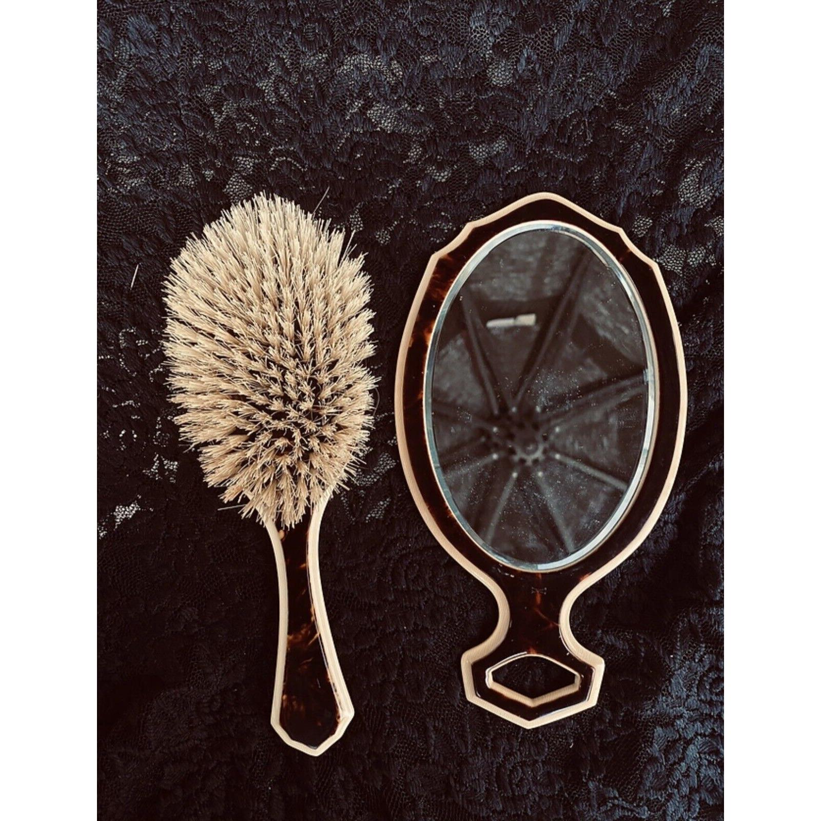 VINTAGE CELLULOID VANITY BRUSH MIRROR ETC. SET Amazon.com : Beavorty 5pcs Vintage Vanity Set with Hand  main image 2