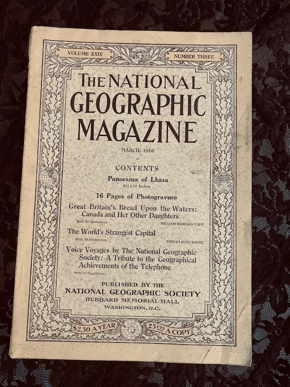 Antique 1916 National Geographic Magazine Early 1900s 20th - Etsy