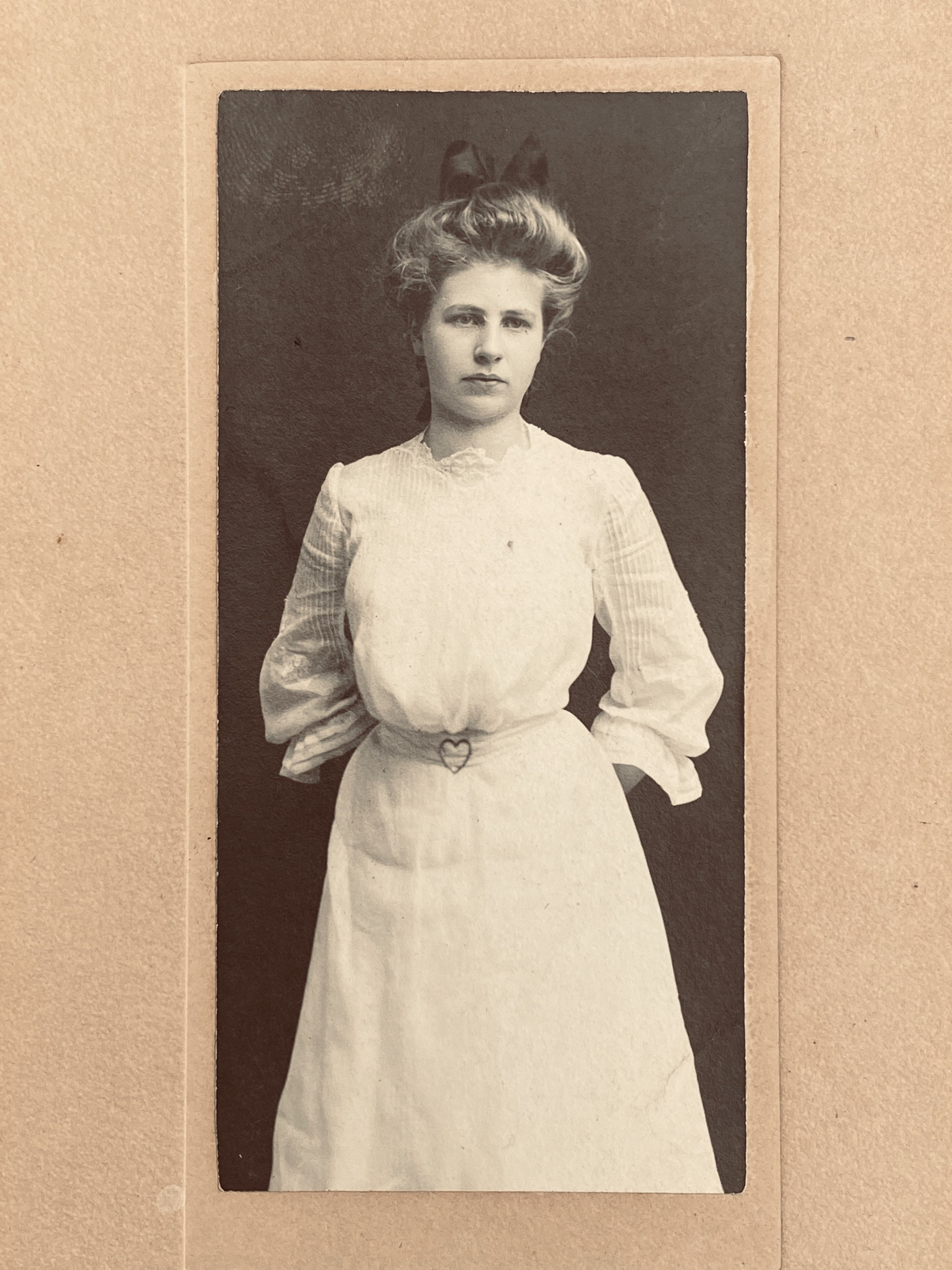 VictorianEdwardian 1800s Antique Cabinet Card Photo of a Young Woman 19th Century