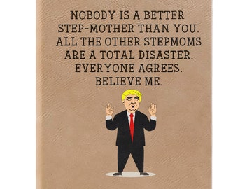 Step Mother Notebook, Journal Gift Idea, Ruled Line Pages, Gift Idea, Gratitude Journal, Memory Book, Leatherette Journal