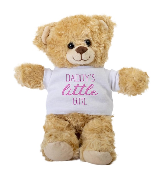 Daddy's Little Girl Teddy Bear, Gift Stuffed Animal, Plush Teddy Bear With  Tee, Welcoming Baby Gift, Gift for Her, Gift for Newborn 