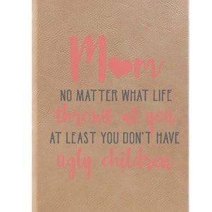 Cuaderno de niños feos, idea de regalo de diario, páginas de líneas gobernadas, idea de regalo, diario de gratitud, libro de memoria, diario de cuero sintético