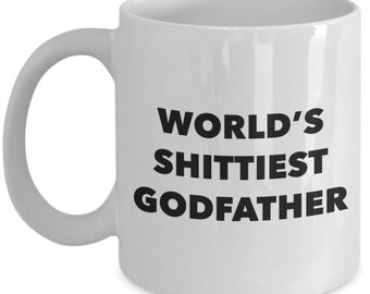 Tasse Parrain - Tasse à café - Le parrain le plus merdique du monde - Cadeaux Parrain