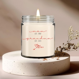 Grandmother Candle, Soy Wax Candle, Hand Poured Candle, 9 oz Vanilla-Scented Candle Jar, Gift for Grandmother