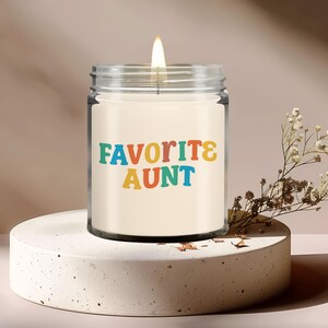 Tante Candle, Sojawachs-Kerze, Hand gegossene Kerze, Vanille-Duftkerzenglas, Geschenk für Tante