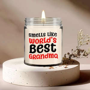 Grandmother Candle - Soy Wax Candle - Hand Poured Candle - 9 oz Vanilla-Scented Candle Jar - Gift for Grandmother
