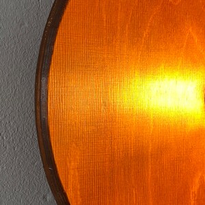 round wooden wall lamp indirect lighting minimalist high quality handmade wall lamp image 5