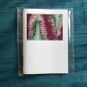 Half Pink Forest Hand Painted Notebook, pocket journal