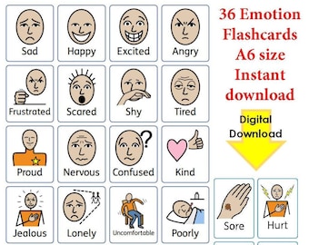 Emotionen und Gefühl Kartei - Autismus, SEN, Jetzt und Weiter, Sehhilfe
