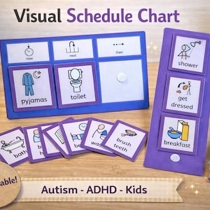 Morning and Evening Visual Now and Next - Autism, Visual communication