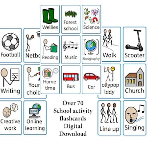 School Day Flashcards - Now and Next - Autism, SEN, Now and next, Visual aid