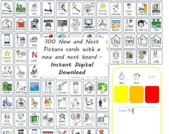 Now and Next board with 100 activity cards 4cm x 3cm- Autism, SEN, Now and next, Visual aid