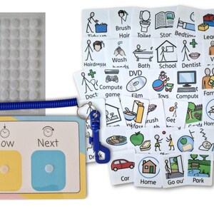 Now and Next board on a handy keychain with flashcards - Autism, SEN