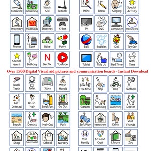 Ultieme digitale download voor communicatie - meer dan 1500 PEC's-foto's en veel communicatieborden - autisme, SEN, nu en later, visueel hulpmiddel